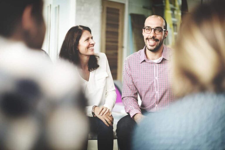 Group having a conversation
