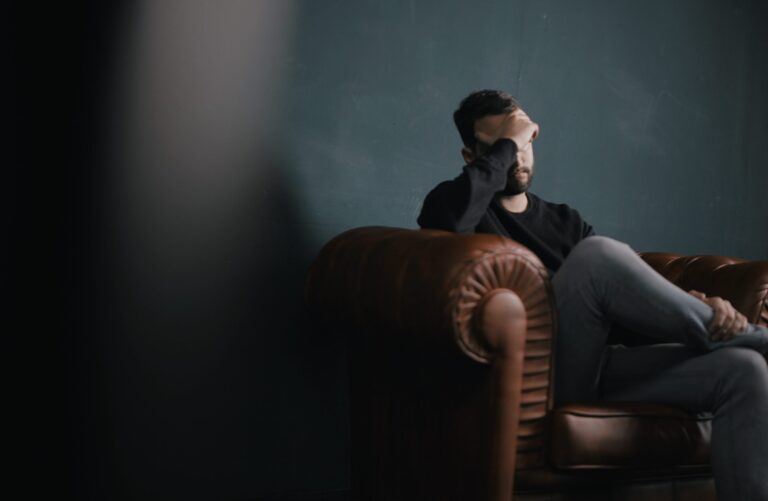 man in stress