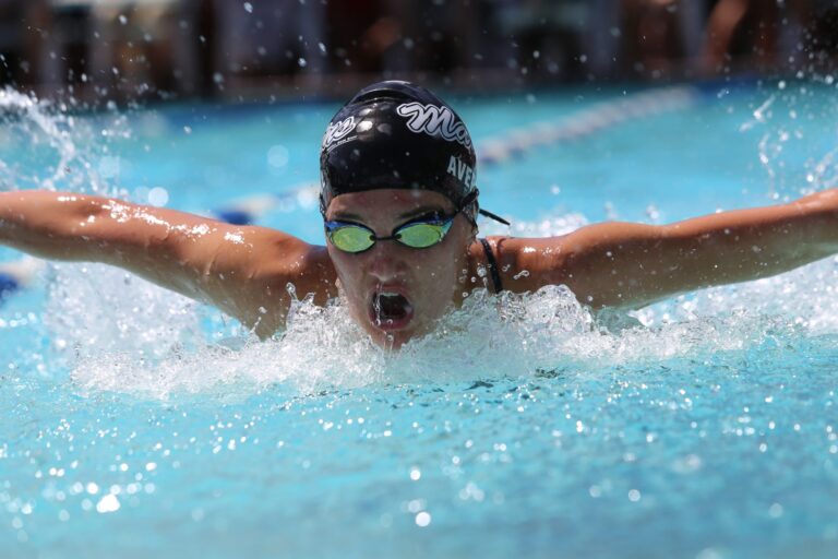 man swimming
