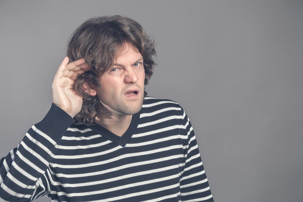 Free hearing test - Man with impaired hearing