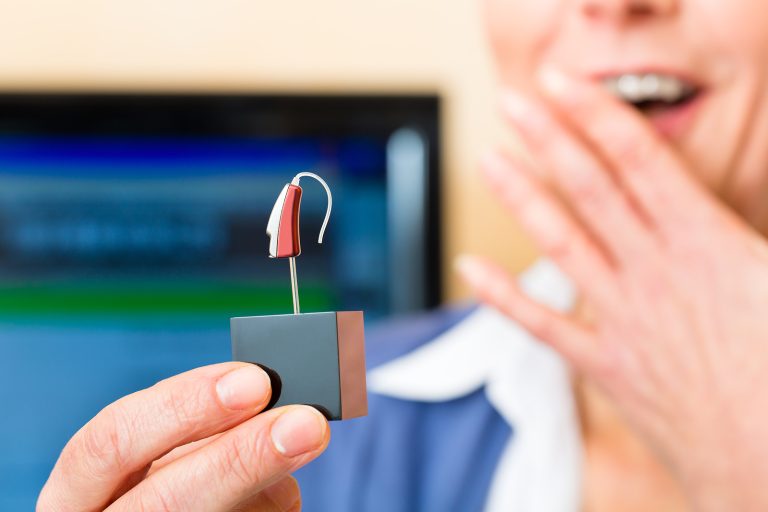 private hearing aids - model of a hearing aid